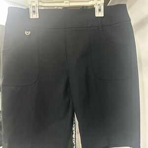 Callaway Black Women's Pull-On Bermuda Shorts with Front Pockets
